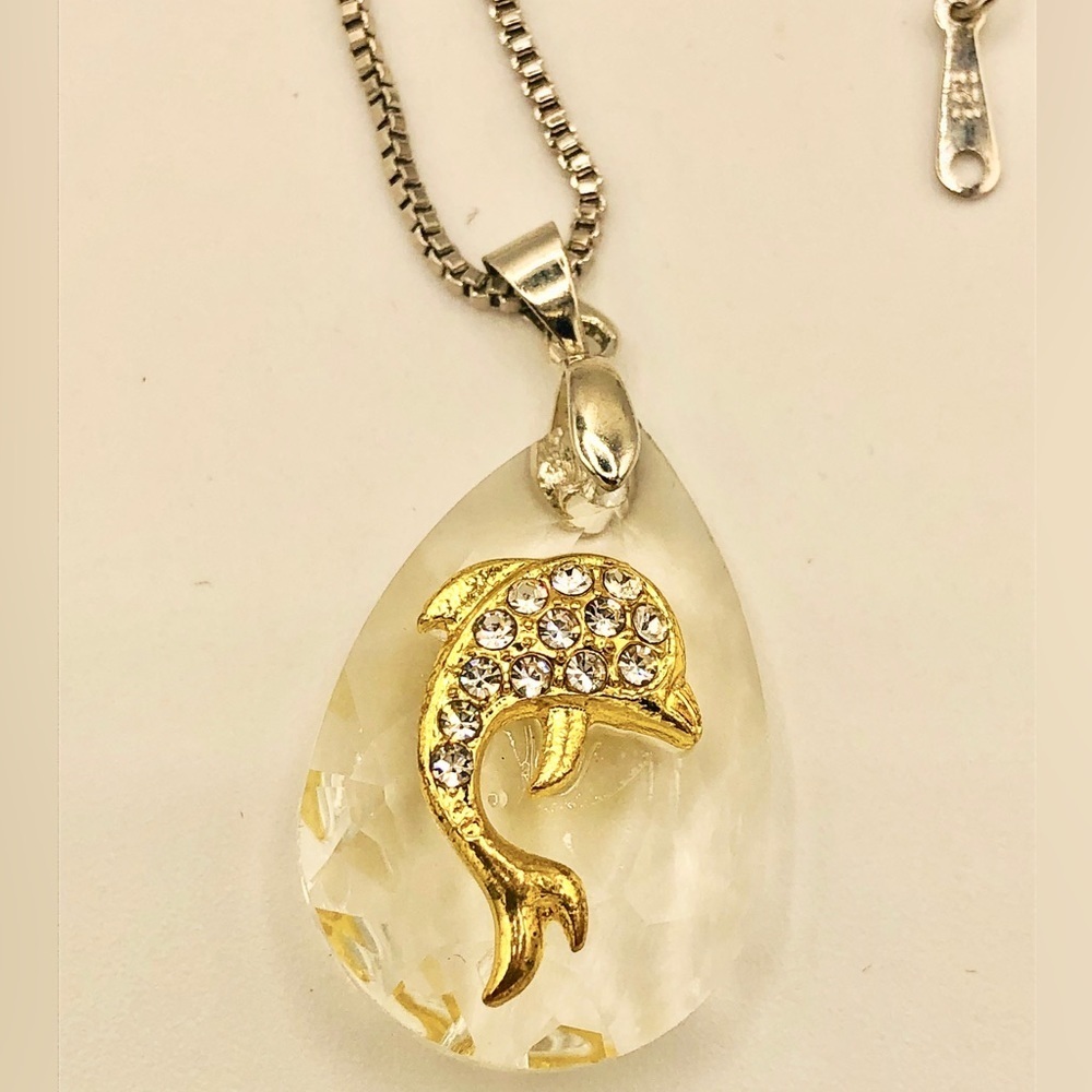 Gold and Silver Dolphin Necklace